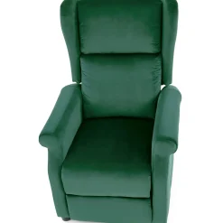 Garnero Arredamenti Poltrone Relax|Poltroncine Imbottite-Poltrona reclinabile imbottita in velluto Cassiopea Verde