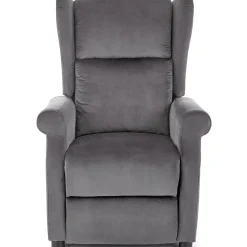 Garnero Arredamenti Poltrone Relax|Poltroncine Imbottite-Poltrona reclinabile imbottita in velluto Cassiopea Grigio