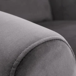 Garnero Arredamenti Poltrone Relax|Poltroncine Imbottite-Poltrona reclinabile imbottita in velluto Cassiopea Grigio