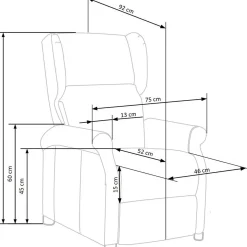 Garnero Arredamenti Poltrone Relax|Poltroncine Imbottite-Poltrona reclinabile imbottita in tessuto Cassiopea Beige
