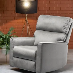 Garnero Arredamenti Poltrone Relax|Poltroncine Imbottite-Poltrona reclinabile imbottita in tessuto Benuat Grigio