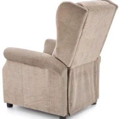 Garnero Arredamenti Poltrone Relax|Poltroncine Imbottite-Poltrona reclinabile massaggiante imbottita in tessuto Elion Beige