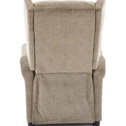 Garnero Arredamenti Poltrone Relax|Poltroncine Imbottite-Poltrona reclinabile massaggiante imbottita in tessuto Elion Beige