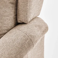 Garnero Arredamenti Poltrone Relax|Poltroncine Imbottite-Poltrona reclinabile massaggiante imbottita in tessuto Elion Beige