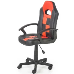 Garnero Arredamenti Sedie Per Scrivania Ragazzi-Poltrona regolabile per scrivania ragazzi in ecopelle rosso nero Grove