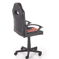 Garnero Arredamenti Sedie Per Scrivania Ragazzi-Poltrona regolabile per scrivania ragazzi in ecopelle rosso nero Grove