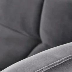 Garnero Arredamenti Poltrone Design|Poltrone Relax-Poltrona relax da sala in velluto grigio nero Indiana