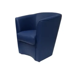 Garnero Arredamenti Poltrone Sala D'attesa-Poltrona relax design in ecopelle Valentina Blu