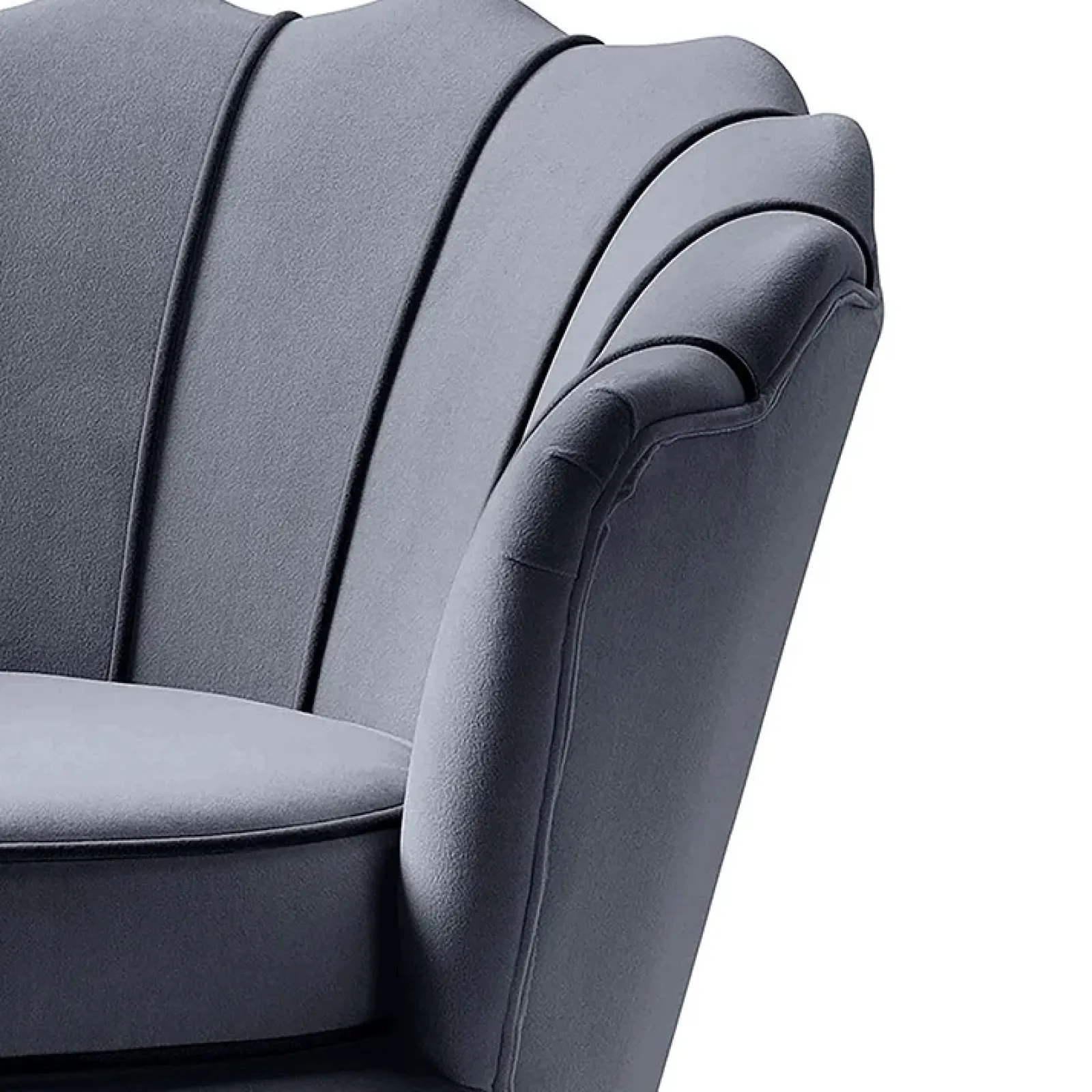 Garnero Arredamenti Poltrone Design|Poltrone Relax-Poltrona relax in velluto design moderno nero Pegasus Grigio