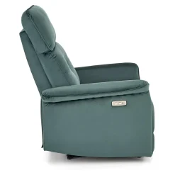 Garnero Arredamenti Poltrone Design|Poltrone Relax-Poltrona relax reclinabile elettrica in velluto verde Fatia
