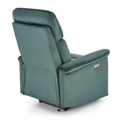 Garnero Arredamenti Poltrone Design|Poltrone Relax-Poltrona relax reclinabile elettrica in velluto verde Fatia