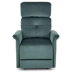 Garnero Arredamenti Poltrone Design|Poltrone Relax-Poltrona relax reclinabile elettrica in velluto verde Fatia
