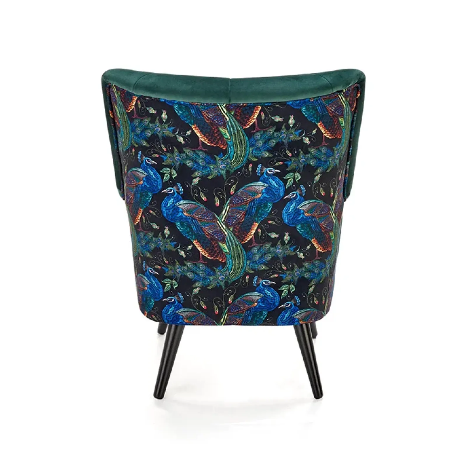 Garnero Arredamenti Poltrone Design|Poltrone Relax-Poltrona relax soggiorno in velluto verde scuro nero Nicosia