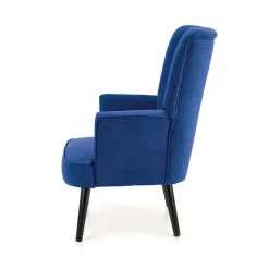 Garnero Arredamenti Poltrone Design|Poltrone Relax-Poltrona relax soggiorno in velluto blu nero Praia