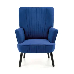 Garnero Arredamenti Poltrone Design|Poltrone Relax-Poltrona relax soggiorno in velluto blu nero Praia