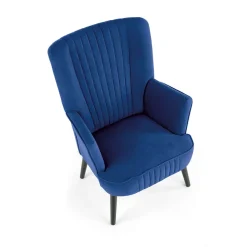 Garnero Arredamenti Poltrone Design|Poltrone Relax-Poltrona relax soggiorno in velluto blu nero Praia