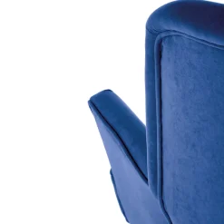 Garnero Arredamenti Poltrone Design|Poltrone Relax-Poltrona relax soggiorno in velluto blu nero Praia