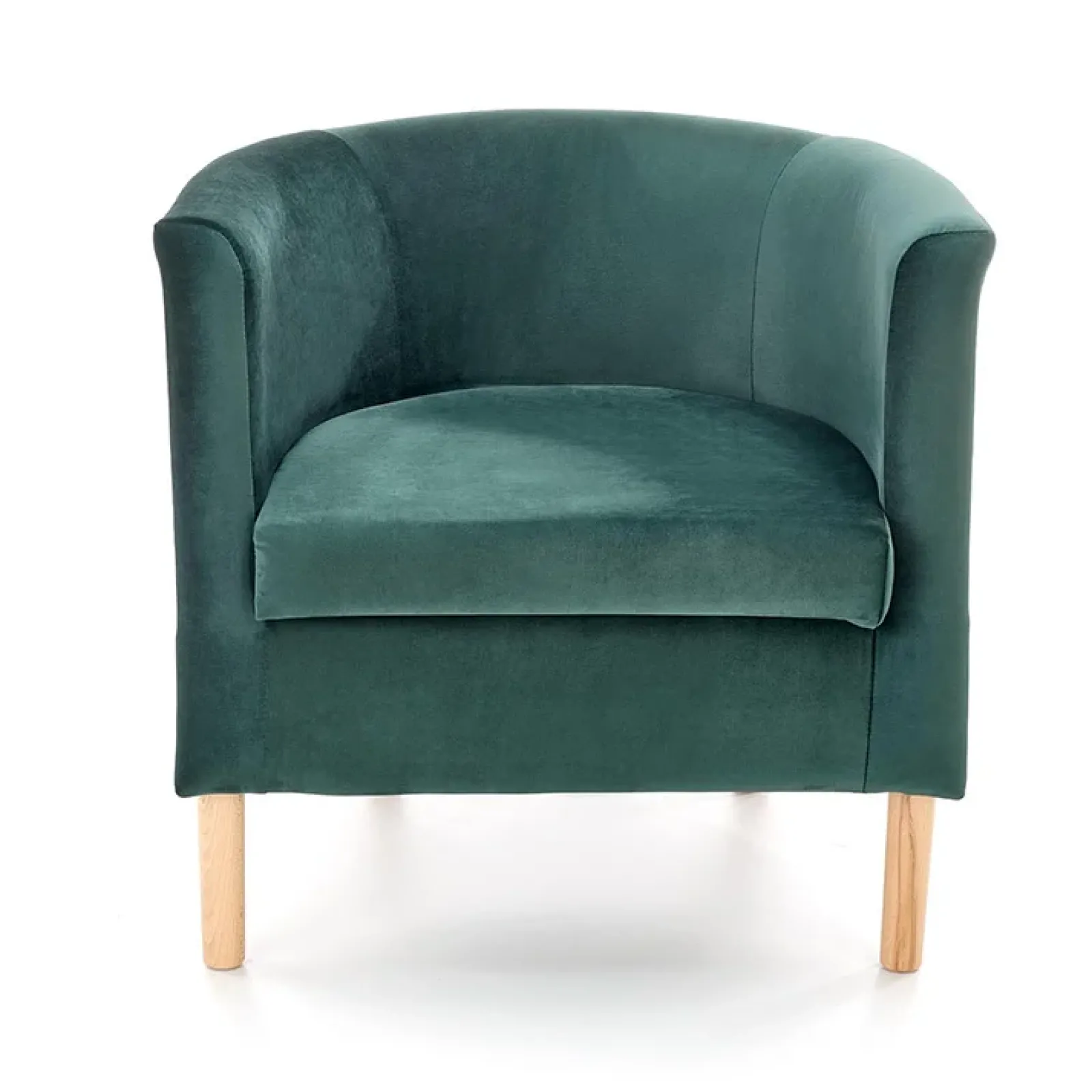 Garnero Arredamenti Poltrone Design|Poltrone Relax-Poltrona soggiorno in tessuto verde scuro rovere Macao