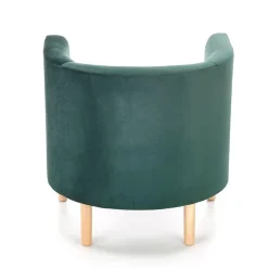 Garnero Arredamenti Poltrone Design|Poltrone Relax-Poltrona soggiorno in tessuto verde scuro rovere Macao