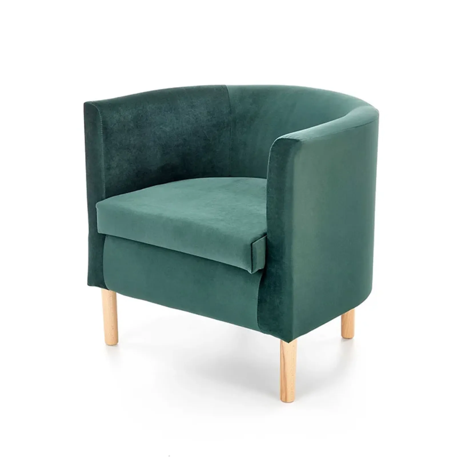 Garnero Arredamenti Poltrone Design|Poltrone Relax-Poltrona soggiorno in tessuto verde scuro rovere Macao