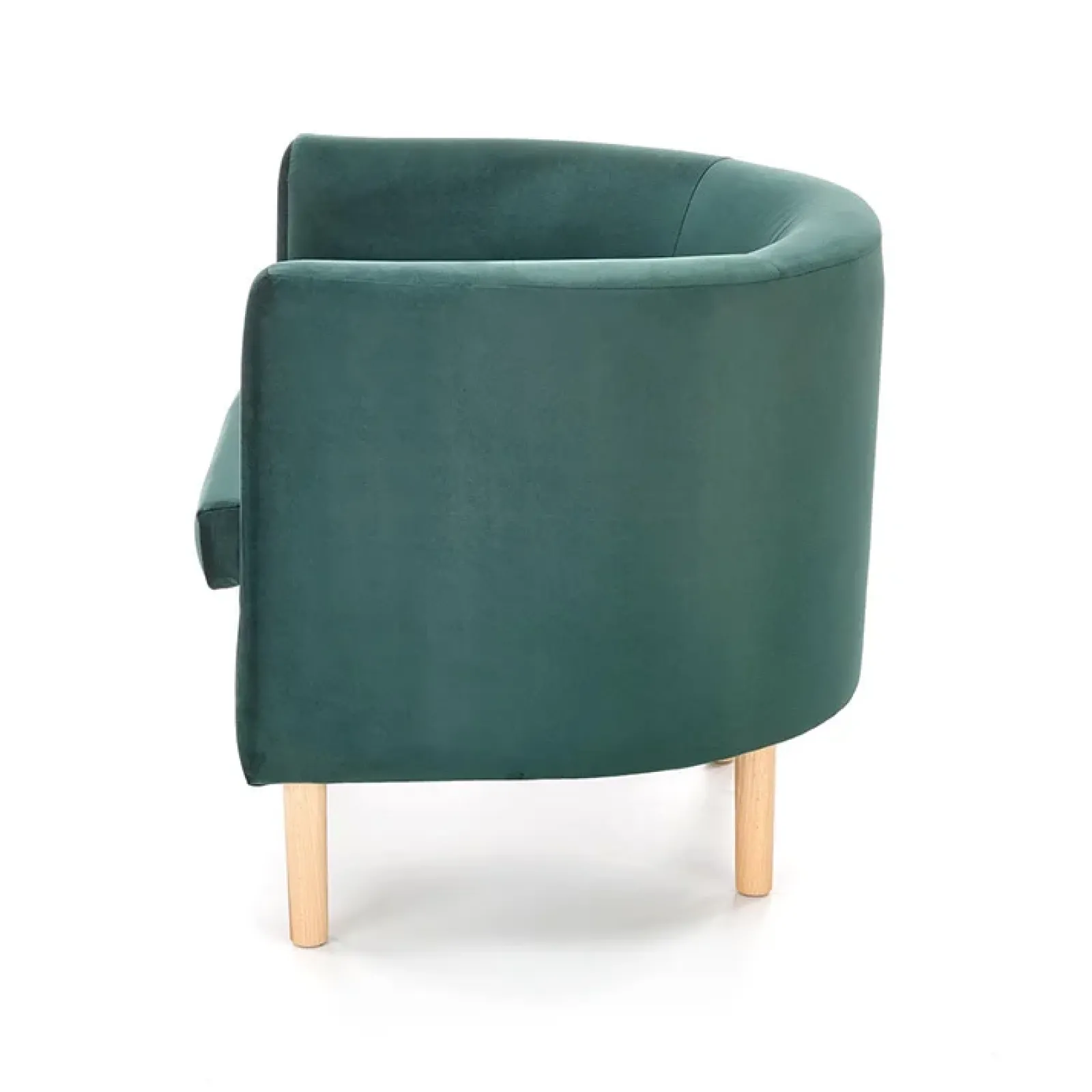 Garnero Arredamenti Poltrone Design|Poltrone Relax-Poltrona soggiorno in tessuto verde scuro rovere Macao