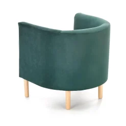 Garnero Arredamenti Poltrone Design|Poltrone Relax-Poltrona soggiorno in tessuto verde scuro rovere Macao