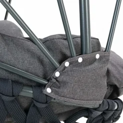 Garnero Arredamenti Dondoli Da Giardino|Poltrone Da Giardino-Poltrona sospesa a dondolo da giardino 136x196h cm grigio Flora