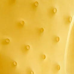 Garnero Arredamenti Poltrone Design|Poltroncine Imbottite-Poltroncina imbottita in velluto giallo legno naturale Seven