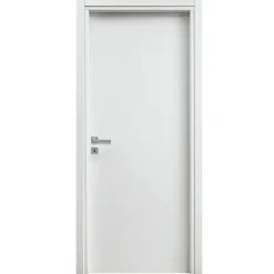 Garnero Arredamenti Porte-Porta battente reversibile per interni 90x210h cm bianca Niagara Bianco Opaco