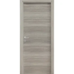 Garnero Arredamenti Porte-Porta battente reversibile per interni 80x210h cm Niagara Rovere Grigio