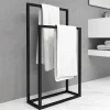 Garnero Arredamenti Accessori Bagno-Portasciugamani da bagno 50x89cm metallo nero Yapen