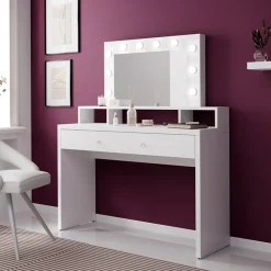 Garnero Arredamenti Scrivanie Per Ragazzi|Toeletta Trucco-Postazione trucco con specchio 120x136cm bianco Child