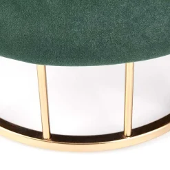Garnero Arredamenti Pouf-Pouf contenitore design da salotto rotondo in velluto verde Neril