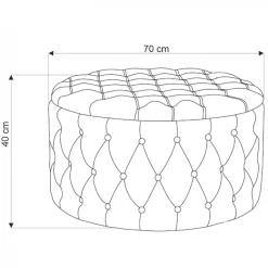 Garnero Arredamenti Pouf-Pouf contenitore moderno Maximilien Beige
