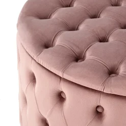 Garnero Arredamenti Pouf-Pouf contenitore moderno Maximilien Rosa