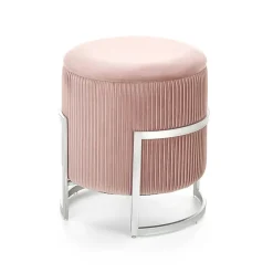 Garnero Arredamenti Pouf-Pouf da salotto contenitore in velluto Franklin Rosa