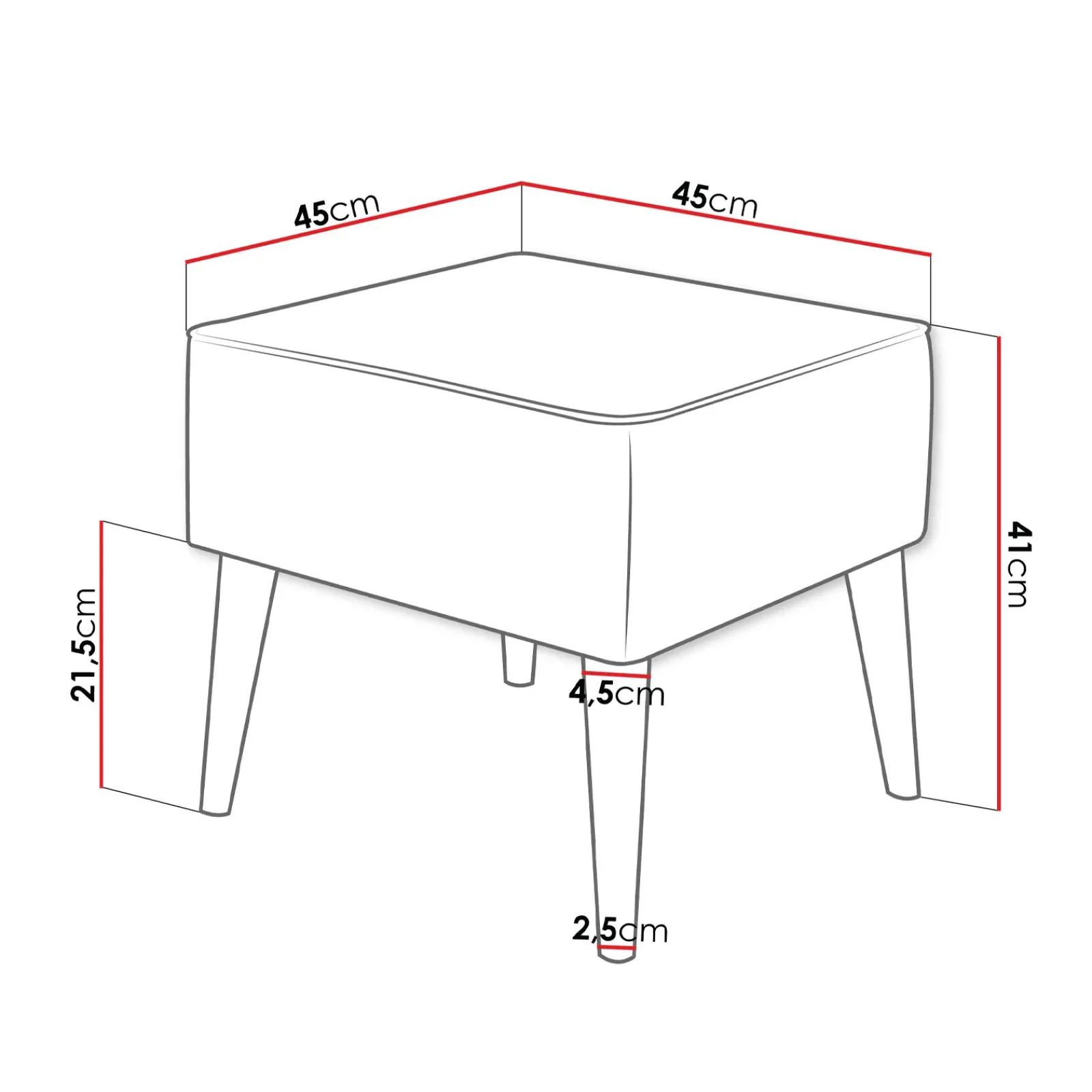 Garnero Arredamenti Pouf-Pouf imbottito in tessuto quadrato 65x65cm giallo Soffio Senape