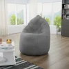 Garnero Arredamenti Pouf-Pouf poltrona sacco in poliestere grigio Silent