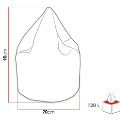 Garnero Arredamenti Pouf-Pouf poltrona sacco in poliestere grigio Silent