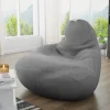 Garnero Arredamenti Pouf-Pouf poltrona sacco in poliestere grigio Harmony