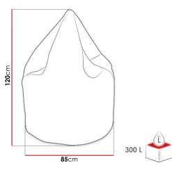 Garnero Arredamenti Pouf-Pouf poltrona sacco in poliestere grigio Harmony