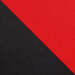 Garnero Arredamenti Pouf-Pouf poltrona sacco palla da calcio ecopelle nero rosso Lionel Nero - Rosso