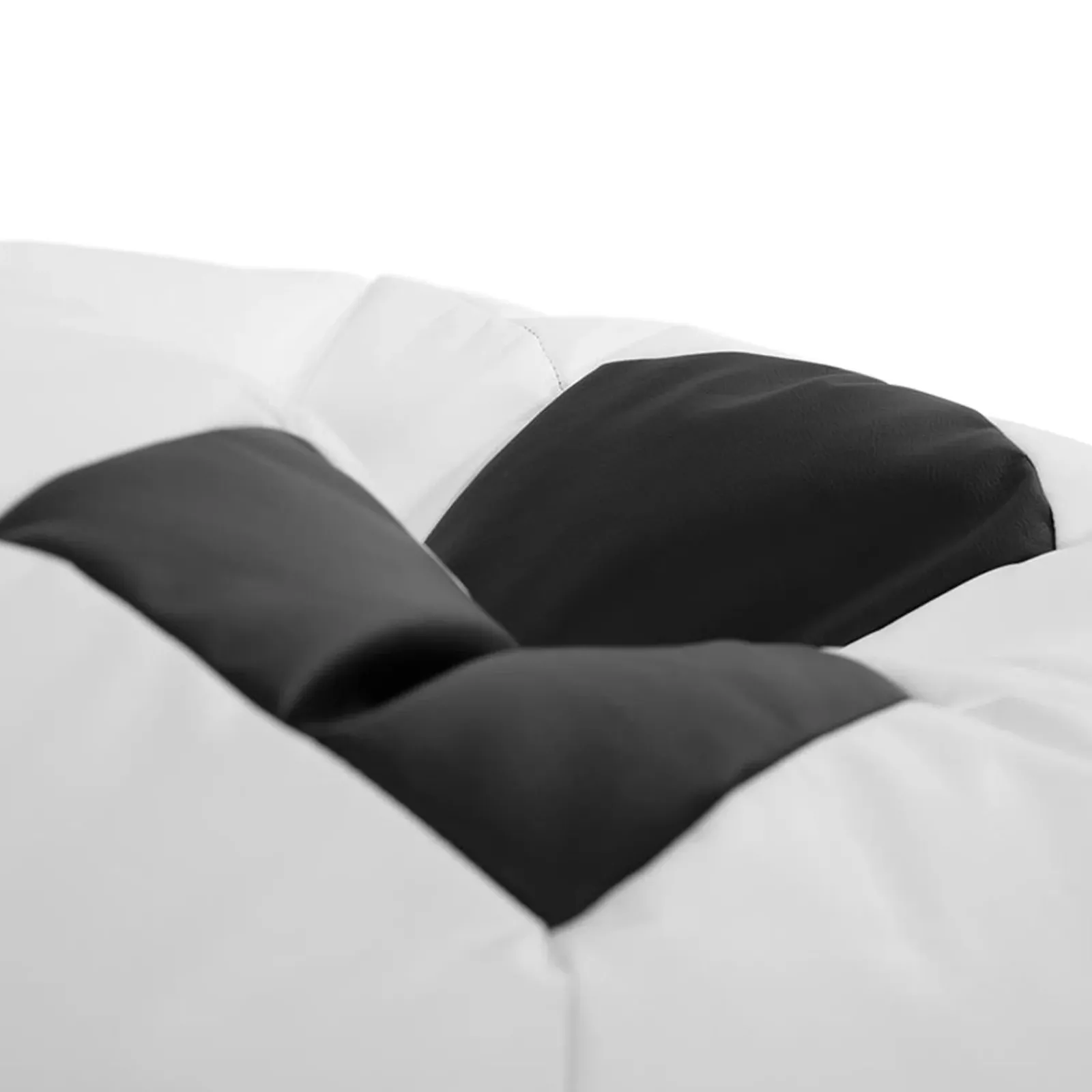 Garnero Arredamenti Pouf-Pouf poltrona sacco palla da calcio ecopelle bianco nero Lionel Bianco - Nero