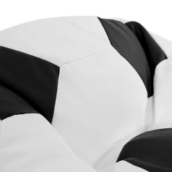 Garnero Arredamenti Pouf-Pouf poltrona sacco palla da calcio ecopelle bianco nero Lionel Bianco - Nero