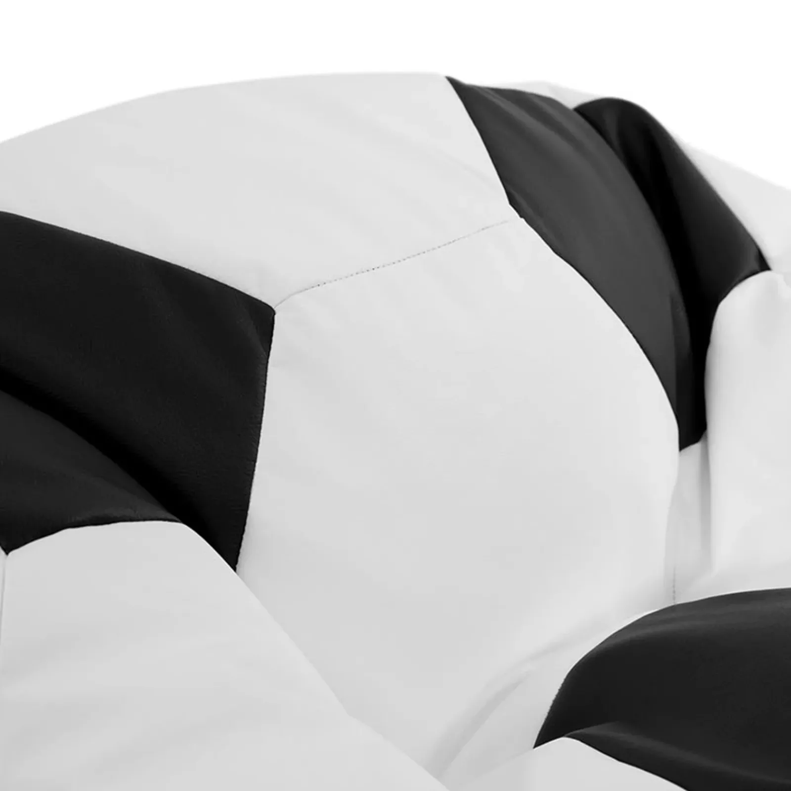 Garnero Arredamenti Pouf-Pouf poltrona sacco palla da calcio ecopelle bianco nero Lionel Bianco - Nero