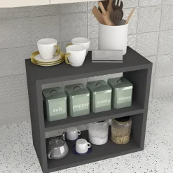 Garnero Arredamenti Scaffali E Dispense-Scaffale da cucina 44x40h cm moderno Grecia Antracite