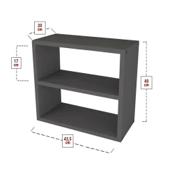 Garnero Arredamenti Scaffali E Dispense-Scaffale da cucina 44x40h cm moderno Grecia Antracite