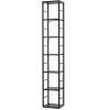 Garnero Arredamenti Mensole E Pensili|Mobili Multiuso-Scaffale sospeso da parete 30x176h cm 6 ripiani nero opaco in metallo Misaki Gihome®