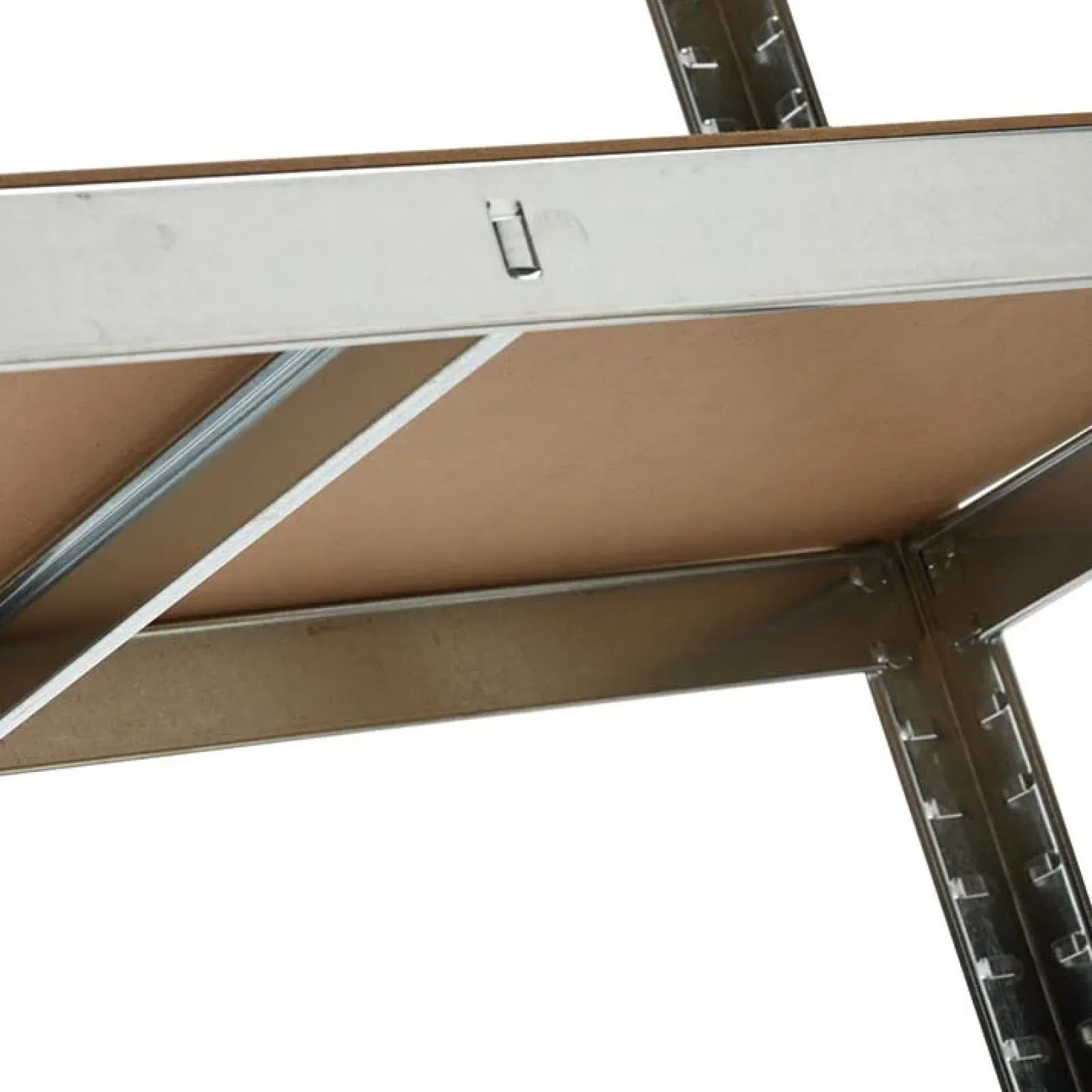 Garnero Arredamenti Armadi Da Esterno|Scaffali E Dispense-Scaffale 90x180cm in metallo 5 ripiani multiuso grigio legno Simba