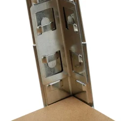 Garnero Arredamenti Armadi Da Esterno|Scaffali E Dispense-Scaffale 90x180cm in metallo 5 ripiani multiuso grigio legno Simba